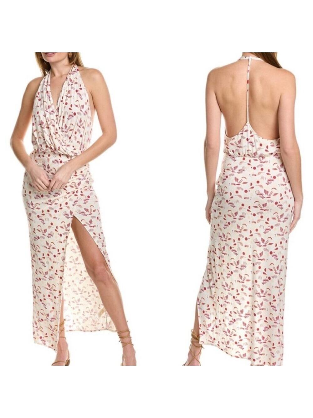 Free People Daria Graphic Maxi Dress in Ivory Combo Size L - Picture 1 of 9